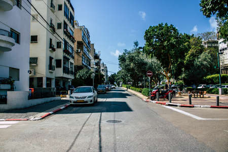 Tel Aviv Israel March 31, 2020 View of empty streets of Tel Aviv during of the quarantine of the population to prevent the spread of coronavirusのeditorial素材