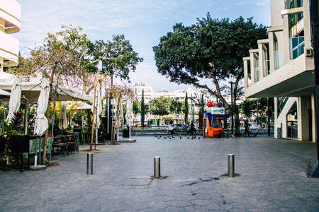 Tel Aviv Israel March 31, 2020 View of empty streets of Tel Aviv during of the quarantine of the population to prevent the spread of coronavirusのeditorial素材
