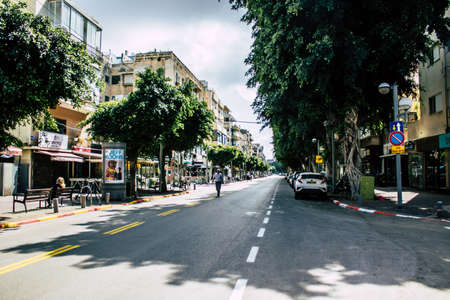 Tel Aviv Israel March 31, 2020 View of empty streets of Tel Aviv during of the quarantine of the population to prevent the spread of coronavirusのeditorial素材