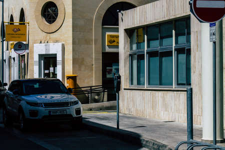 Limassol Cyprus April 01, 2020 View of empty streets of Limassol during the quarantine of the...