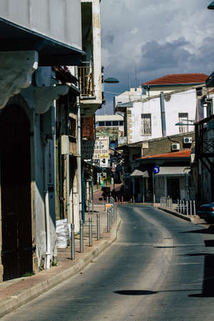Limassol Cyprus April 01, 2020 View of empty streets of Limassol during the quarantine of the population to prevent the spread of coronavirus in Cyprus islandのeditorial素材
