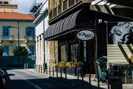 Limassol Cyprus April 01, 2020 View of empty streets of Limassol during the quarantine of the population to prevent the spread of coronavirus in Cyprus islandのeditorial素材