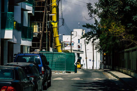 Limassol Cyprus April 01, 2020 View of empty streets of Limassol during the quarantine of the population to prevent the spread of coronavirus in Cyprus islandのeditorial素材