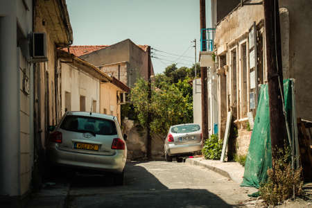 Limassol Cyprus April 16, 2020 View of empty streets of Limassol during the quarantine of the population to prevent the spread of coronavirus in Cyprus islandのeditorial素材