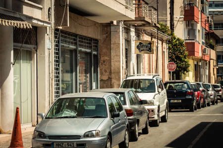 Limassol Cyprus April 16, 2020 View of empty streets of Limassol during the quarantine of the...