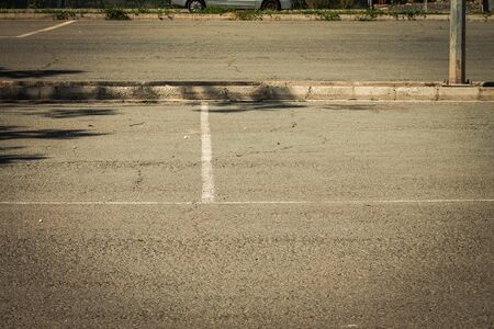 Limassol Cyprus  View of empty Saturday street market of Limassol during the quarantine of the population to prevent the spread of coronavirus in Cyprus islandの写真素材