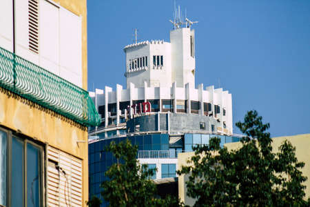 Tel Aviv Israel February 17, 2020 View of modern buildings in the streets of Tel Aviv in the...