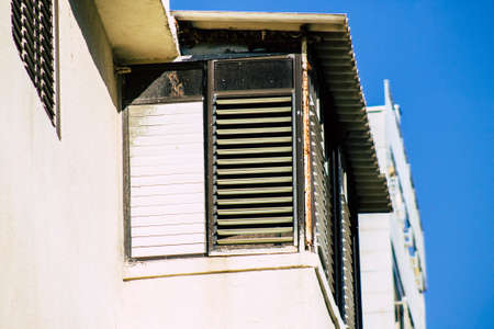 Tel Aviv Israel February 20, 2020 View of the facade of a modern buildings in the streets of Tel...
