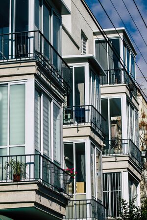 Tel Aviv Israel January 23, 2020 View of the facade of a modern building in the streets of Tel Aviv...