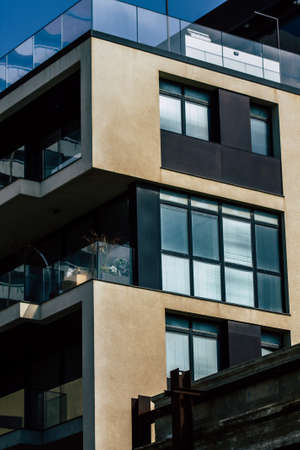 Tel Aviv Israel February 17, 2020 View of modern buildings in the streets of Tel Aviv in the afternoonのeditorial素材