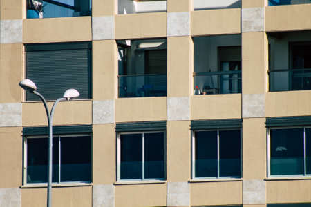 Tel Aviv Israel December 22, 2019 View of the facade of a modern building in the streets of Tel Aviv...