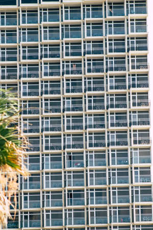 Tel Aviv Israel June 10, 2019 View of building located front the beach at Tel Aviv in the afternoon