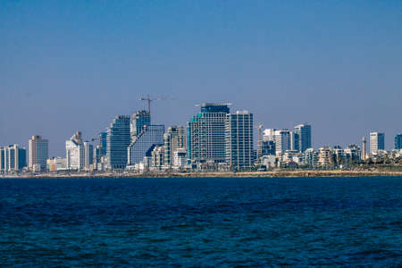 Tel Aviv Israel June 15, 2019 View of traditional building in the streets of Tel Aviv in the afternoonのeditorial素材