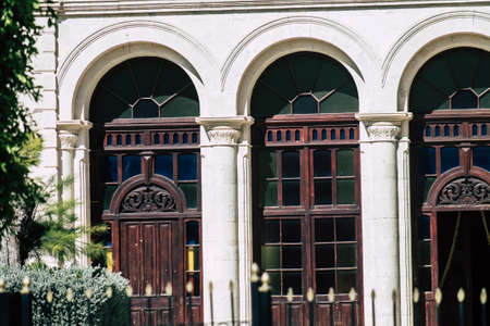 Limassol Cyprus May 05, 2020 Closeup of the architecture of the Greek Orthodox carhedral AYIA NAPA...