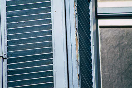 Limassol Cyprus May 05, 2020 Closeup of the facade of a building in the streets of Limassol in the afternoonのeditorial素材