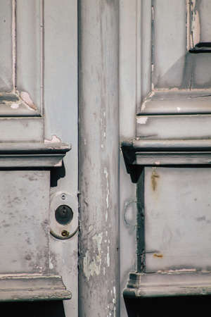 Limassol Cyprus May 05, 2020 Closeup of the facade of a building in the streets of Limassol in the afternoonのeditorial素材