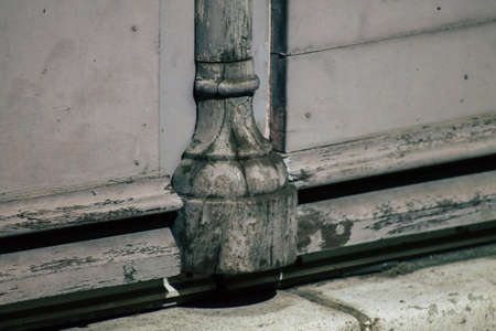 Limassol Cyprus May 05, 2020 Closeup of the facade of a building in the streets of Limassol in the afternoonのeditorial素材