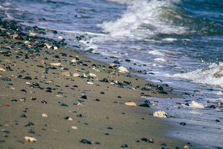 View of the beach of Limassol in the afternoon during the coronavirus outbreak