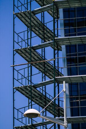 Limassol Cyprus May 10, 2020 View of a new building in construction in the city of Limassol in...