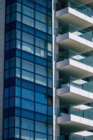 Limassol Cyprus May 10, 2020 View of the facade of a building in the streets of Limassol in Cyprus...