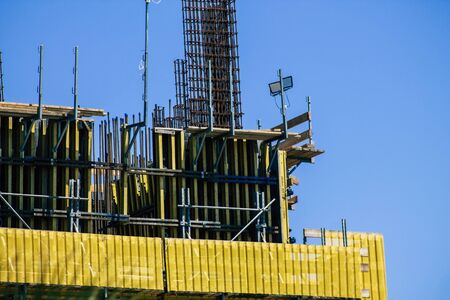 Limassol Cyprus May 10, 2020 View of a new building in construction in the city of Limassol in...