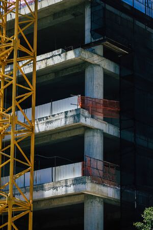 Limassol Cyprus May 10, 2020 View of a new building in construction in the city of Limassol in Cyprus islandの写真素材
