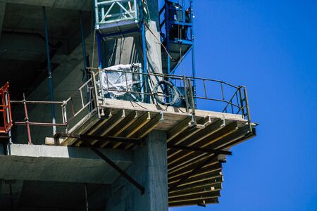 Limassol Cyprus May 10, 2020 View of a new building in construction in the city of Limassol in...