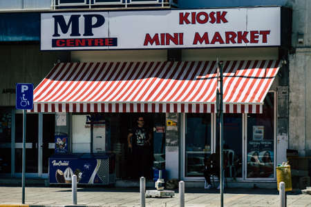Limassol Cyprus May 10, 2020 View of a store located at 28 October avenue in Limassol, Cyprus island