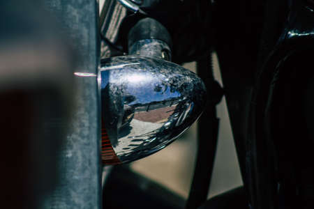 Limassol Cyprus May 10, 2020 Closeup of a Honda VLX motorcycle parked in the streets of Limassol in Cyprus islandのeditorial素材