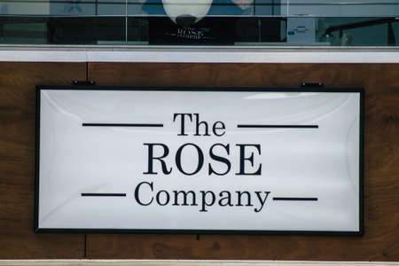 Limassol Cyprus May 14, 2020 View of a commercial sign in the streets of Limassol in Cyprus islandのeditorial素材