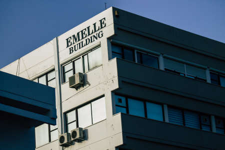Limassol Cyprus May 19, 2020 View of the facade of a building in the streets of Limassol in Cyprus...