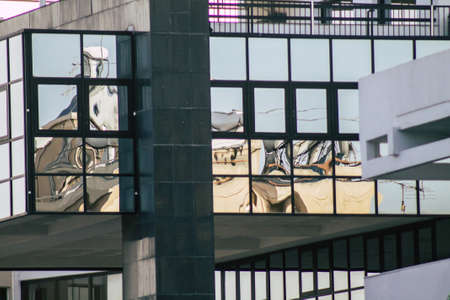Limassol Cyprus May 19, 2020 View of the facade of a building in the streets of Limassol in Cyprus islandのeditorial素材