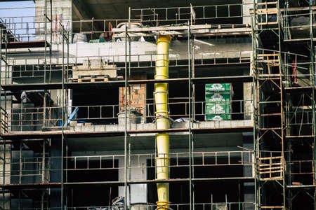 Limassol Cyprus May 19, 2020 View of a new building in construction in the city of Limassol in Cyprus islandのeditorial素材