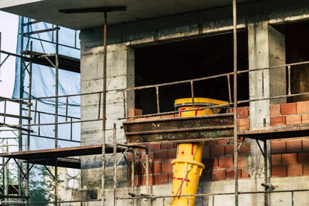 Limassol Cyprus May 19, 2020 View of a new building in construction in the city of Limassol in Cyprus islandのeditorial素材