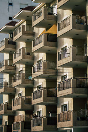 Limassol Cyprus May 19, 2020 View of the facade of a building in the streets of Limassol in Cyprus islandのeditorial素材
