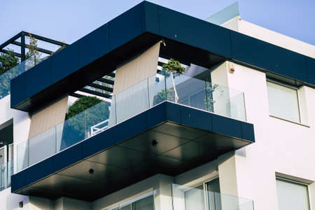Limassol Cyprus May 19, 2020 View of the facade of a building in the streets of Limassol in Cyprus islandのeditorial素材