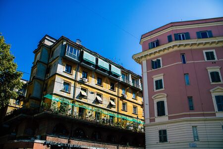 Rome Italy October 20, 2019 View of historical building in the streets of Rome in the afternoonの写真素材