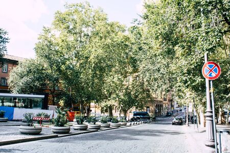 Rome Italy October 18, 2019 View of historical building in the streets of Rome in the afternoonの写真素材