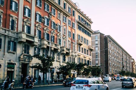 Rome Italy October 18, 2019 View of historical building in the streets of Rome in the afternoonの写真素材