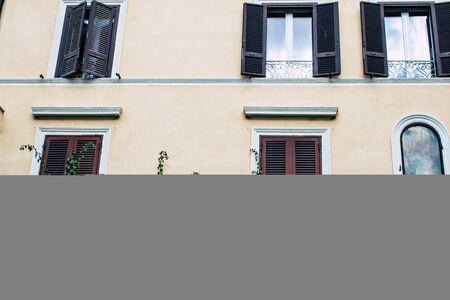Rome Italy October 18, 2019 View of historical building in the streets of Rome in the afternoonの写真素材