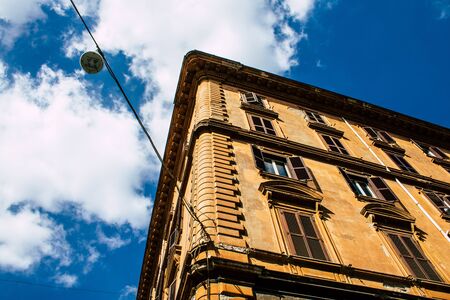 Rome Italy October 18, 2019 View of historical building in the streets of Rome in the afternoonの写真素材