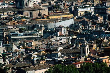 Vatican City Italy October 18, 2019 Cityscape of Rome from the St Peterâs Basilica, located in the Vatican City in the afternoonの写真素材