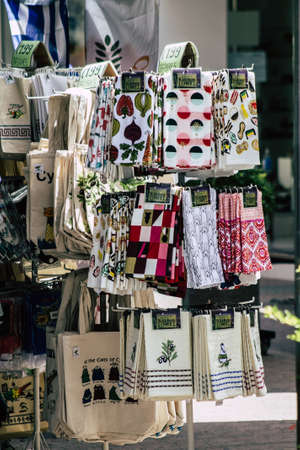 Limassol Cyprus May 21, 2020 Closeup of decorative objects sold in a souvenir shop in Limassol in Cyprus islandのeditorial素材