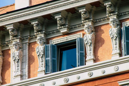 Rome Italy October 20, 2019 View of historical building in the streets of Rome in the afternoonのeditorial素材