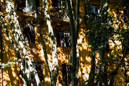 Rome Italy October 20, 2019 View of historical building in the streets of Rome in the afternoonのeditorial素材