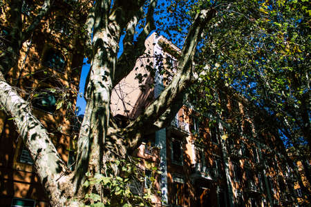 Rome Italy October 20, 2019 View of historical building in the streets of Rome in the afternoonのeditorial素材