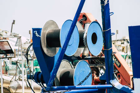 Limassol Cyprus May 21, 2020 Closeup of a boat moored in the marina of Limassol in Cyprus islandのeditorial素材