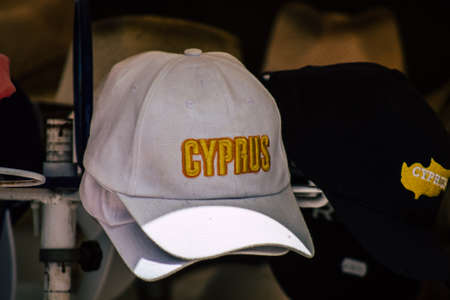 Limassol Cyprus May 21, 2020 Closeup of decorative objects sold in a souvenir shop in Limassol in Cyprus islandのeditorial素材