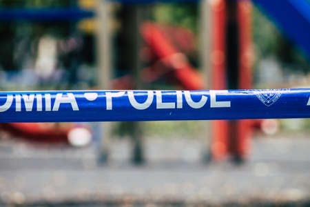 Limassol Cyprus May 21, 2020 View of a playground without any children due to the epidemic of Coronavirus in the city of Limassolのeditorial素材