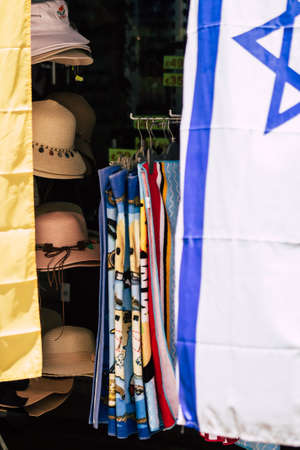 Limassol Cyprus May 21, 2020 Closeup of decorative objects sold in a souvenir shop in Limassol in Cyprus islandのeditorial素材